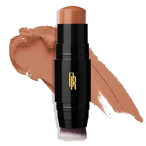 Black Radiance Color Perfect Foundation Stick with Soft Brush Applicator Duo - Buildable, Blendable Versatile Pigment-Rich Formula - Brownie Beauty & Personal Care Black Radiance