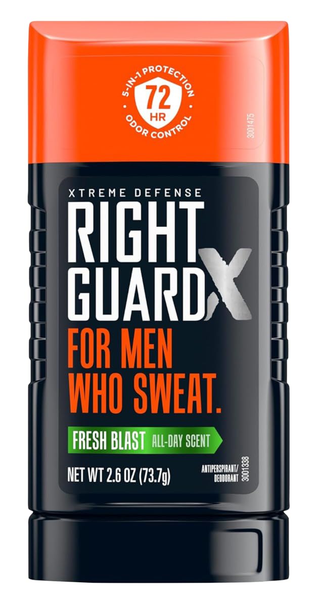 Right Guard Xtreme Defense Fresh Blast Solid 2.6 Ounce 72Hr (76ml) (Pack of 6) Beauty and Personal Care Right Guard