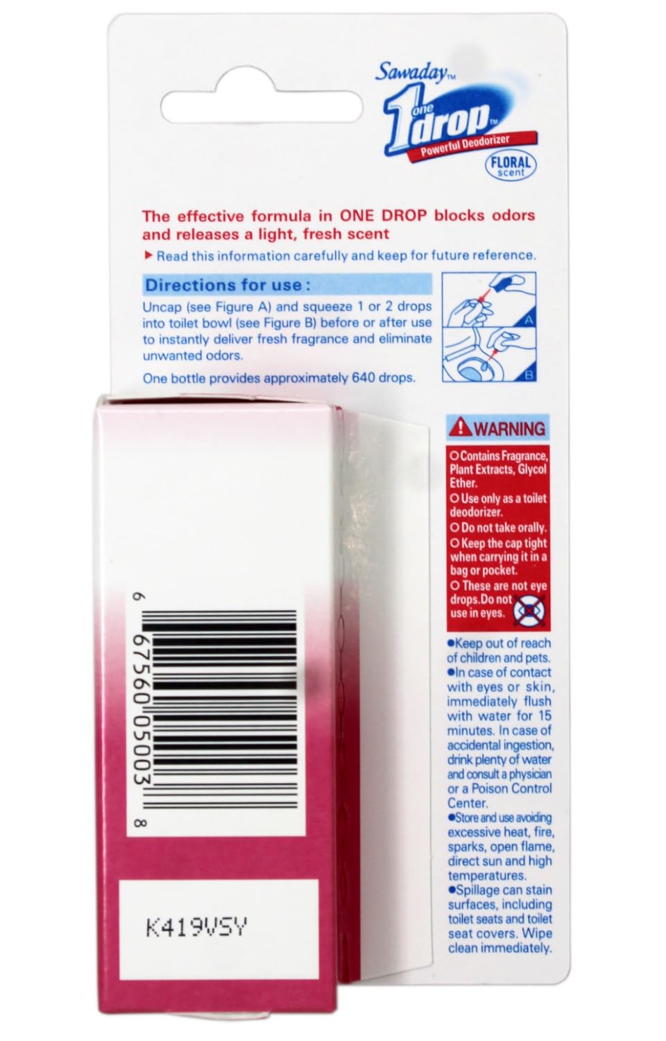 One-Drop Powerful Deodorizer, Floral Scent 0.67 Ounce 10 Pack Beauty and Personal Care Kobayashi