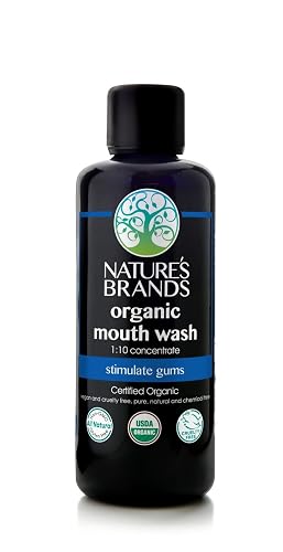Organic Mouth Wash Concentrate by Herbal Choice Mari (3.4 Fl Oz Glass Bottle) - No Toxic Synthetic Chemicals Beauty & Personal Care Herbal Choice Mari