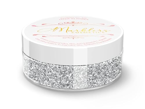 MARBLERS Twinkle Face & Body Glitter [Silver] 0.18oz (5g) | Fine | Non-Toxic | Vegan | Cruelty-Free | Festival, Rave & Party Makeup | Eye, Hair, Nail Beauty & Personal Care MARBLERS