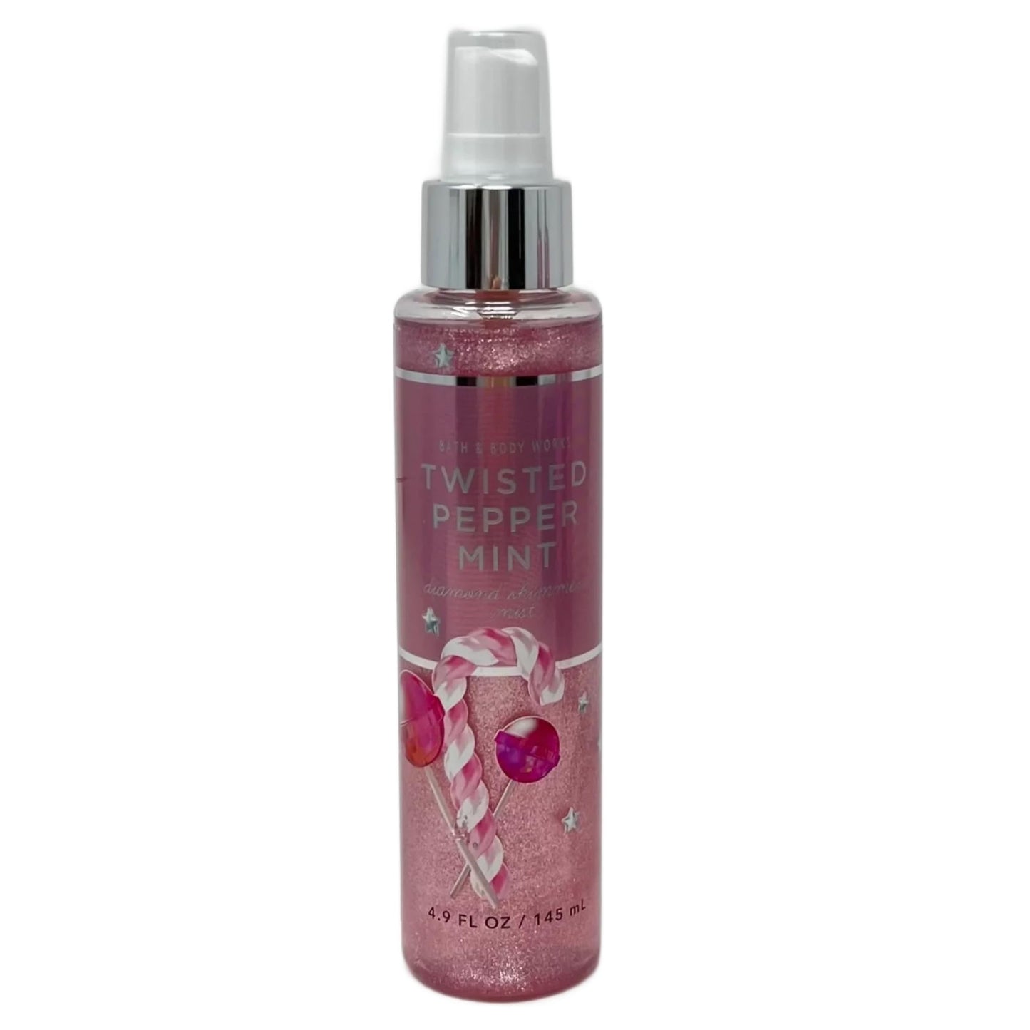 Bath & Body Works Twisted Peppermint 4.9 Oz Diamond Shimmer Mist, 4.9 Ounce Beauty & Personal Care Bath & Body Works