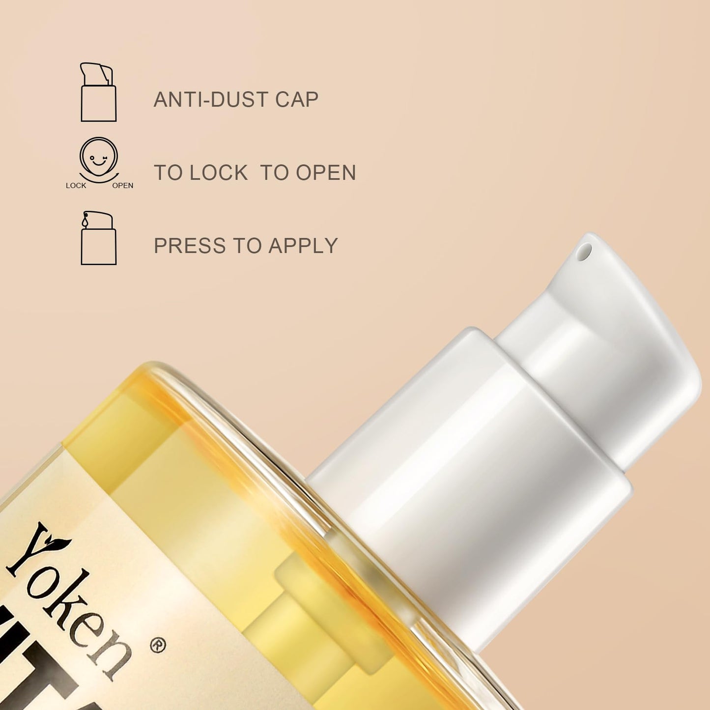 Yoken Vitamin E Oil for Skin Face Body 8 Oz Cold Pressed Vitamine Body oils Beauty and Personal Care Yoken