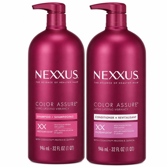 Nexxus Color Assure Shampoo and Conditioner for Color Treated Hair Color Assure Enhance Color Long Lasting Vibrancy 32 oz, 2 Count Beauty & Personal Care Nexxus