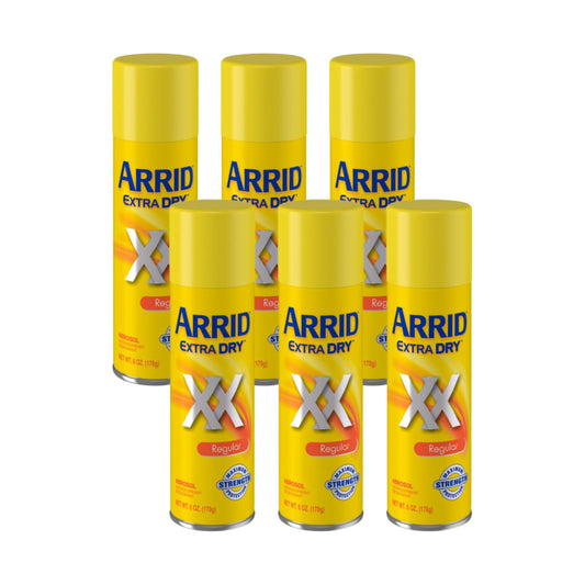 Arrid Extra Dry Regular Aerosol Antiperspirant Deodorant 6 Oz, Pack of 6 Beauty and Personal Care Arrid