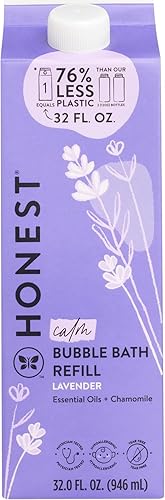 The Honest Company Foaming Bubble Bath Refill, Lavender Calm Scent, Tear-Free, Hypoallergenic, Naturally Derived, Gentle for Baby, 32 fl oz Beauty & Personal Care The Honest Company