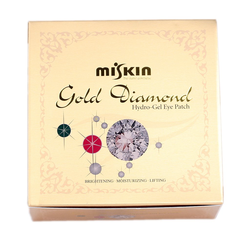 [made in korea] MISKIN Diaforce 60 sheets Gold & Diamond Hydro-Gel Eye Patch eye mask by miskin Beauty & Personal Care Miskin