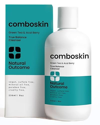 natural outcome Combination Skin True Balance Facial Cleanser Green Tea & Acai Berry | Face Wash and Cleansing Gel for Men & Women | Cruelty Free | 8 Beauty & Personal Care natural outcome