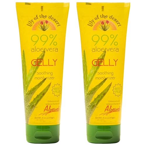 Lily Of The Desert Gelly Moisturizer - 99% Organic Aloe Vera Gel for Skin, After Sun Care with Aloe, Vitamin E Oil, and Vitamin C for Sunburn Relief Beauty & Personal Care Lily Of The Desert