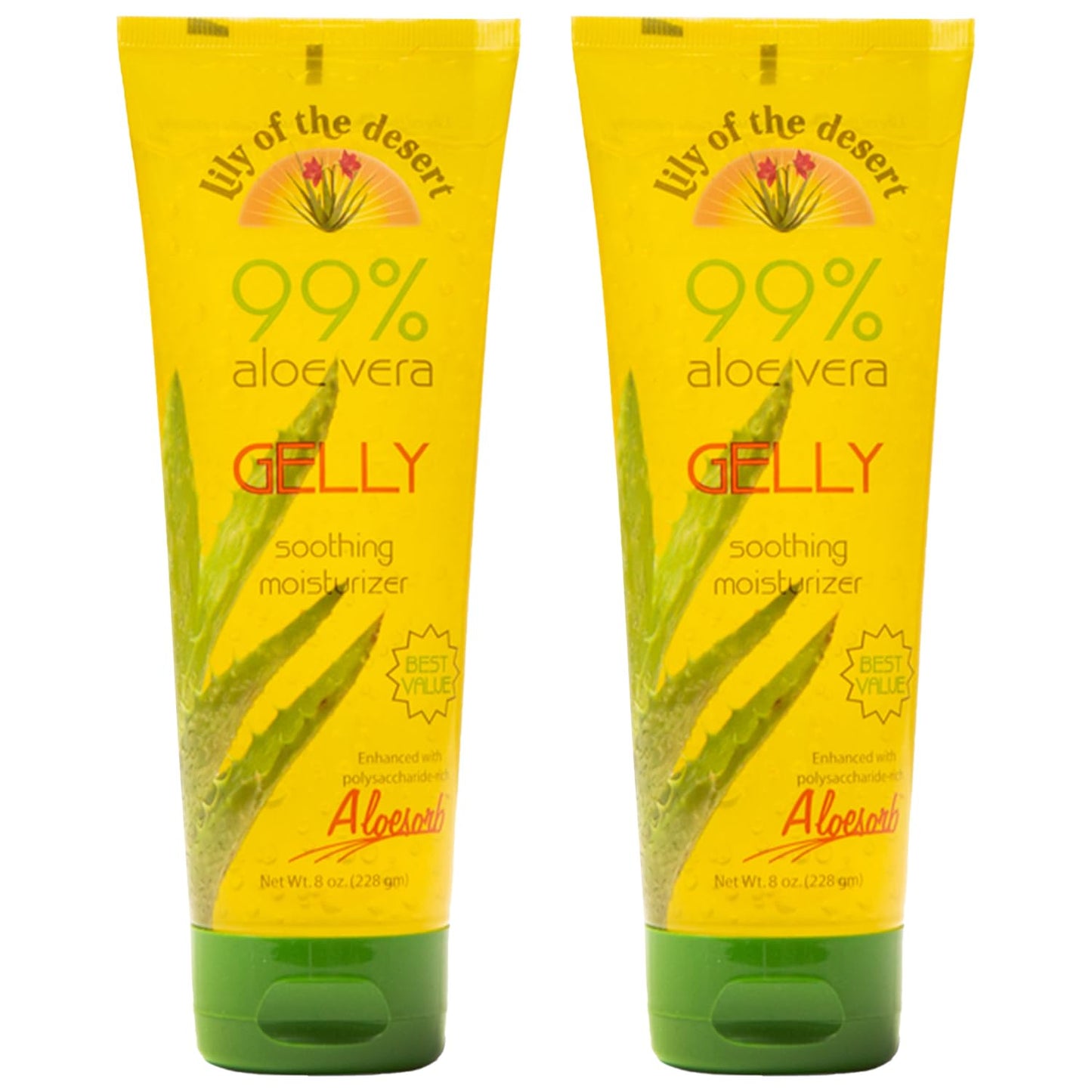 Lily Of The Desert Gelly Moisturizer - 99% Organic Aloe Vera Gel for Skin, After Sun Care with Aloe, Vitamin E Oil, and Vitamin C for Sunburn Relief Beauty & Personal Care Lily Of The Desert