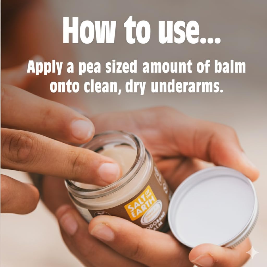SALT OF THE EARTH Deodorant Balm Amber & Sandalwood, 60 GR Beauty and Personal Care Salt Of the Earth