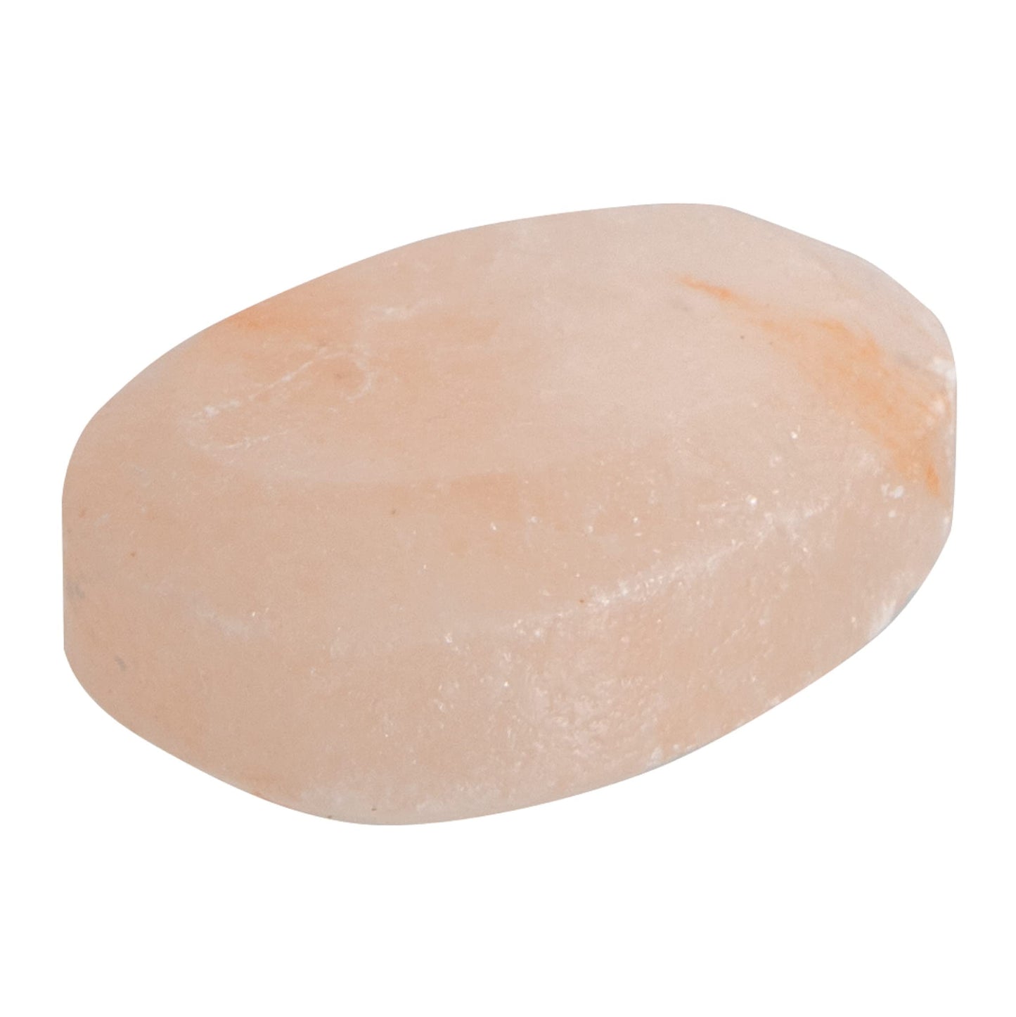 Pure Himalayan Salt Works Flat Oval Massage Stone, Pink Crystal Hand-Carved Stone for Massage Therapy, Deodorant and Salt and Sugar Scrubs, 2.5” W x Beauty and Personal Care Pure Himalayan Salt Works