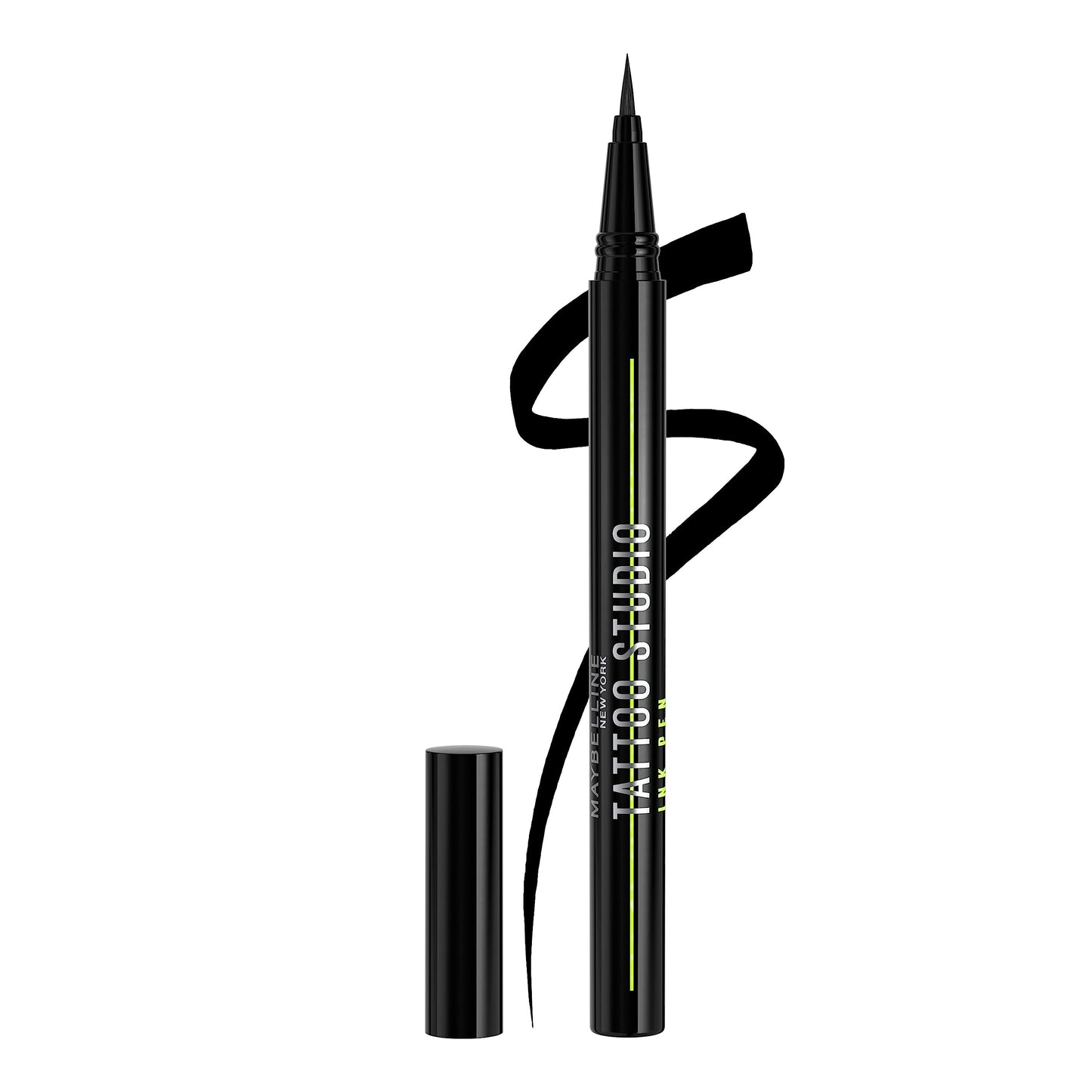 Maybelline Tattoo Studio Ink Pen Liquid Eyeliner, Up to 24 Hours of Wear, Waterproof & Smudge-Resistant Make Up, Matte Black, 1 Count Beauty & Personal Care MAYBELLINE