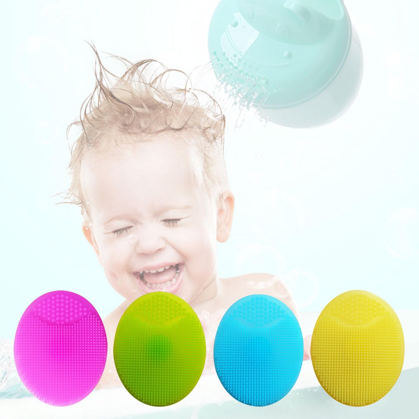 Yuly Silicone Face Scrubbers Exfoliator Brush&Baby Bath Brush& Cleansing Brush&Baby Cap Brush&Silicone Massage Silicone Bath Brush Baby Beauty and Personal Care Yuly