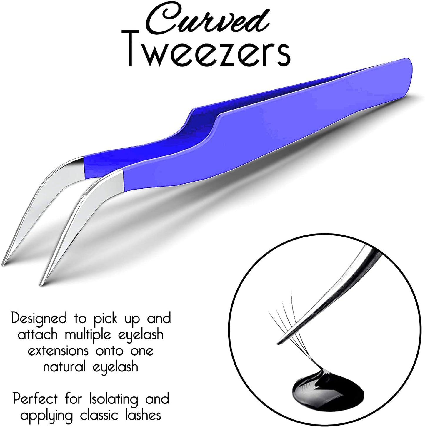SIVOTE Eyelash Extension Tweezers for Classic & Volume Lashes, 2-Pack, Purple Beauty & Personal Care SIVOTE