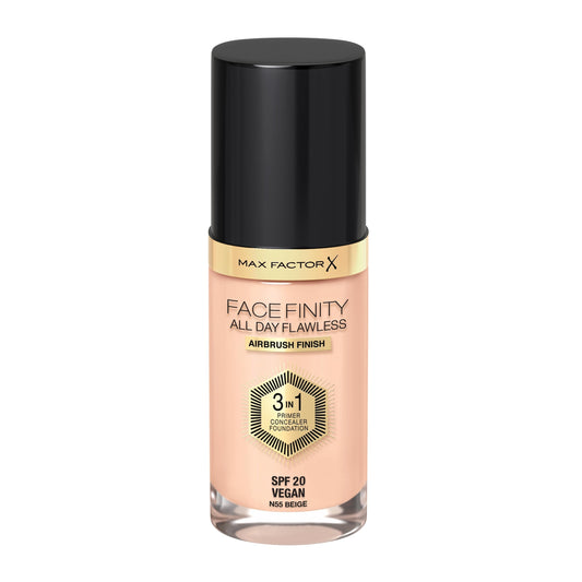 Max Factor Facefinity All Day Flawless 3 In 1 Foundation SPF 20, No. 55 Beige Beauty & Personal Care Max Factor