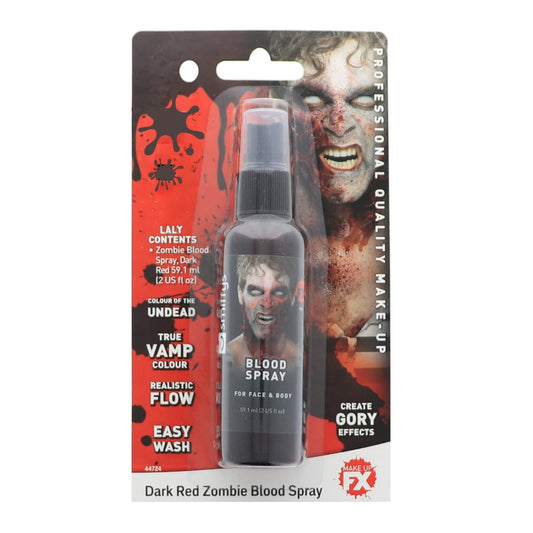 Dark Red Blood Spray - 2 Fl Oz - Realistic Gory Blood Effects, True Vampire Color, Easy Wash, Zombie Special FX Fake Blood for Halloween Beauty & Personal Care Liquid Latex Fashions