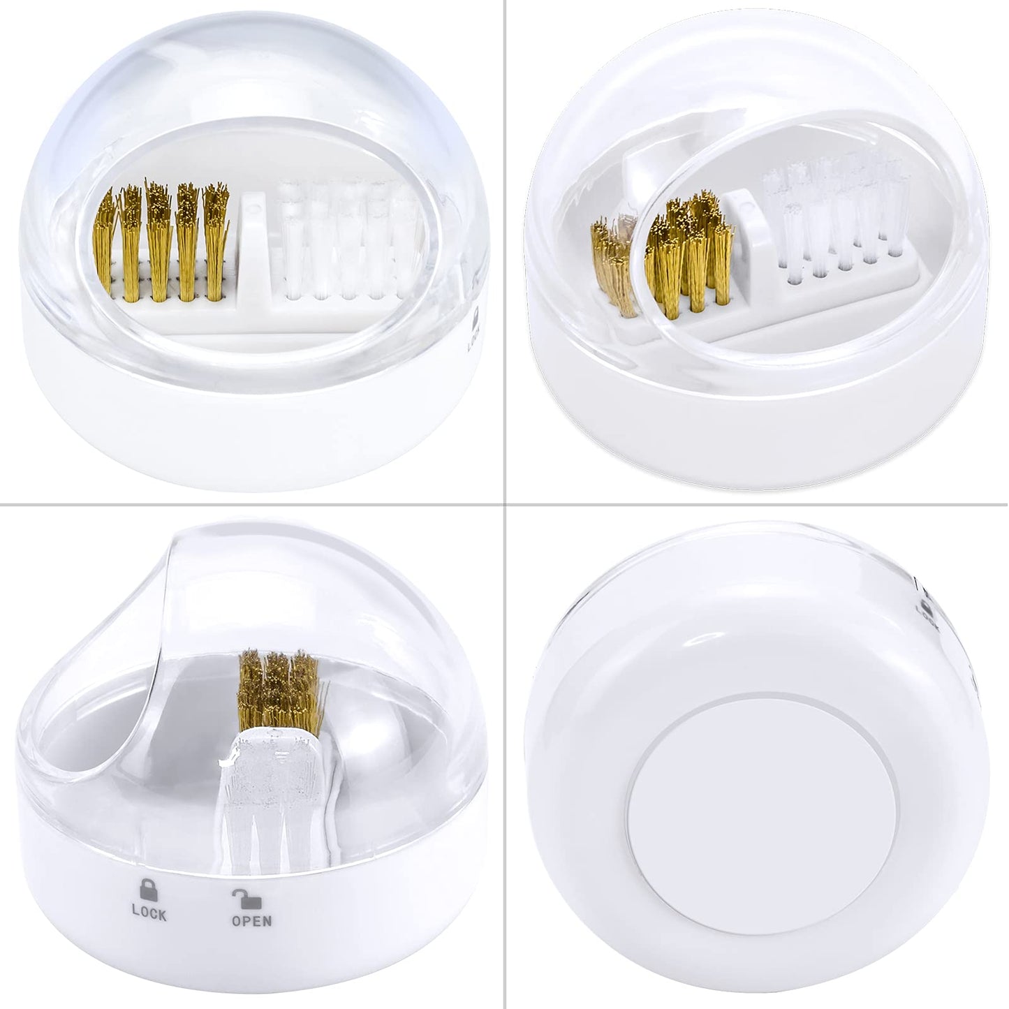 HiANNE Nail Art Cleaner Tool Case with Steel Wire Brush and Nylon Brush for Cleaning Carbide/Ceramic Nail Drill Bits, Anti-splash Design, Removable Beauty & Personal Care HiANNE