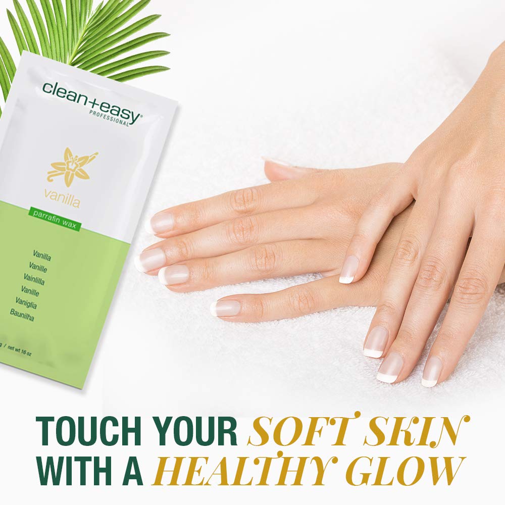 Clean + Easy Vanilla Paraffin Wax - Hydrating Paraffin Wax Refill for Hand & Feet Spa Treatment, 16 oz Beauty and Personal Care Clean + Easy