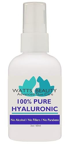 Anti Aging Wrinkle Serum of 100% Pure Hyaluronic Acid for Face and Body - No Alcohol, 2 oz Beauty & Personal Care Watts Beauty