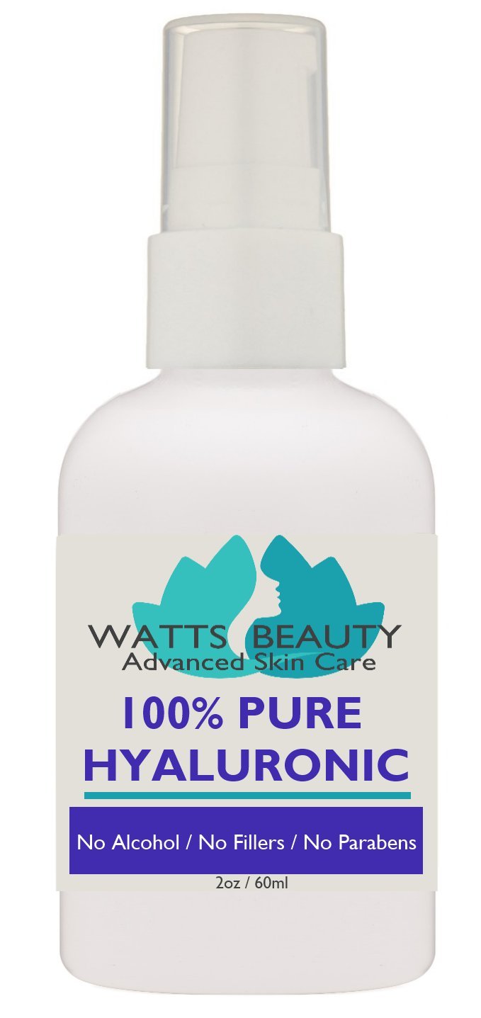 Anti Aging Wrinkle Serum of 100% Pure Hyaluronic Acid for Face and Body - No Alcohol, 2 oz Beauty & Personal Care Watts Beauty