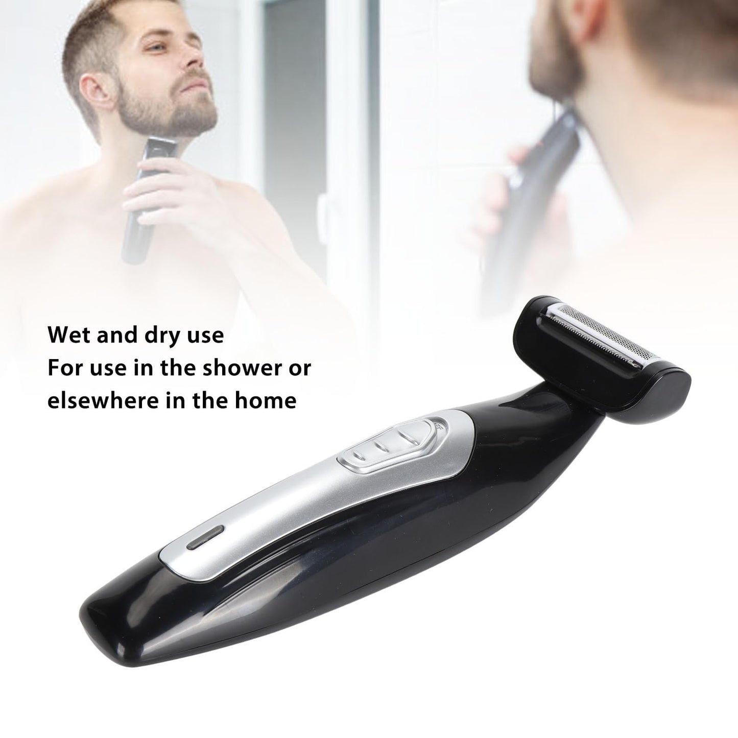 Depisuta Back Shavers for Men, Long Handle Foldable Back Hair Removal and Body Shaver, Electric Body Hair Trimmer, Manual Back Trimmer with Cleaning Beauty and Personal Care Depisuta