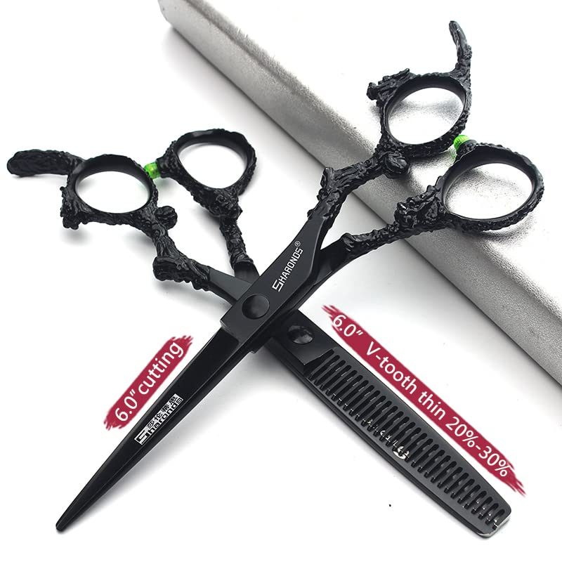 6 inch hair stylist barber scissors 440C hairdressing(6 inch 2PC)