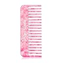 Rizos Curls Wide Tooth Shower Comb for Detangling, Parting & Styling, Gentle for all Hair Textures, Pink Beauty & Personal Care Rizos Curls
