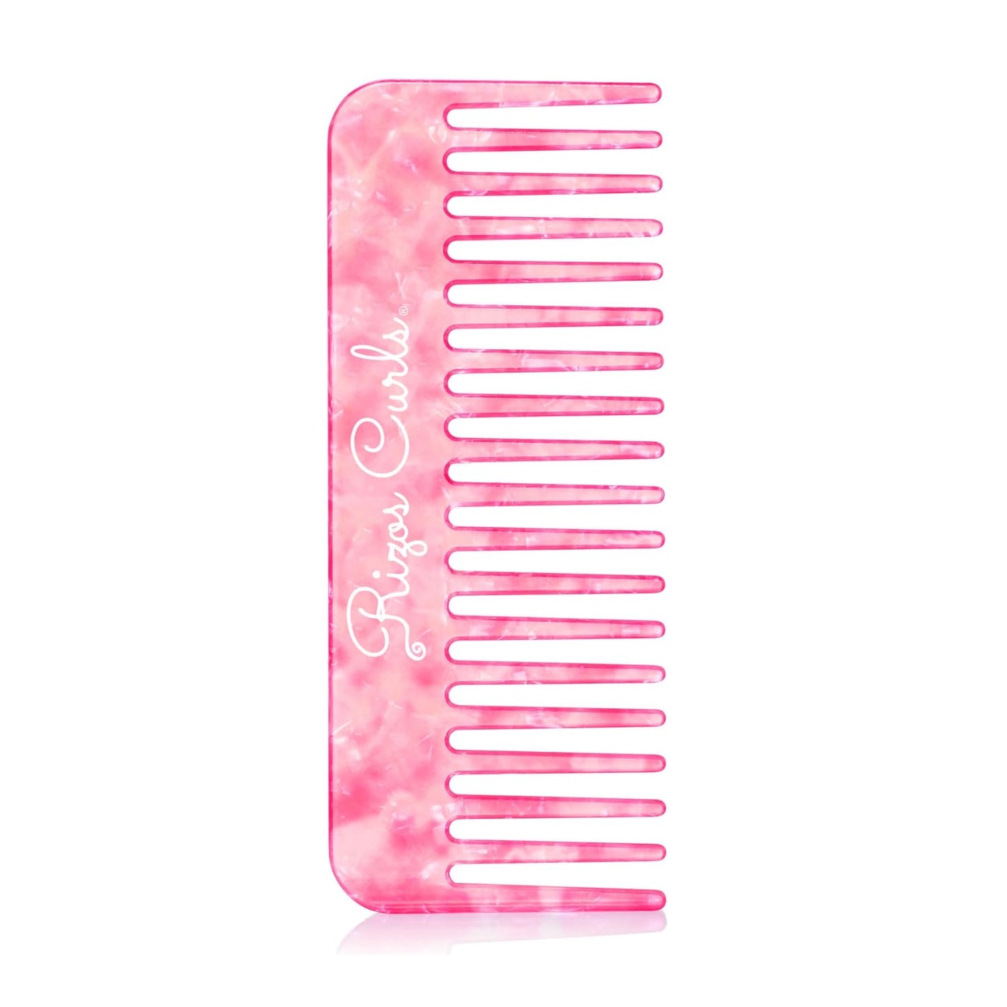 Rizos Curls Wide Tooth Shower Comb for Detangling, Parting & Styling, Gentle for all Hair Textures, Pink Beauty & Personal Care Rizos Curls