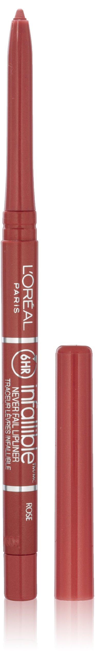 L'Oréal Paris Colour Riche Never Fail Lip Liner, Rose, 0.009 oz.