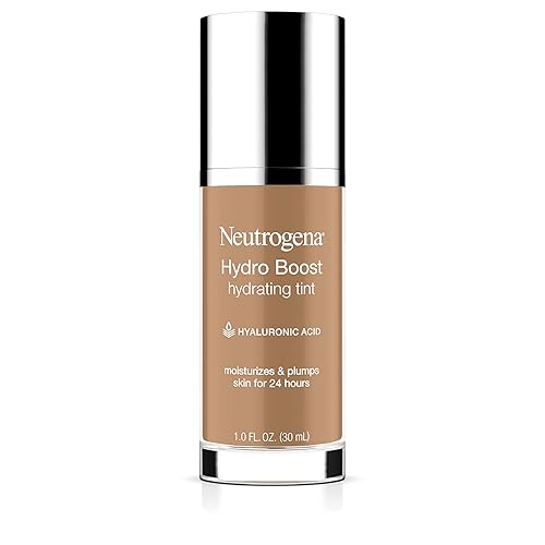 Neutrogena Hydro Boost Hydrating Tint Foundation Makeup for Dry Skin, with Hyaluronic Acid, Lightweight Oil-Free Water Gel, Non-Comedogenic, 105 Beauty & Personal Care Neutrogena