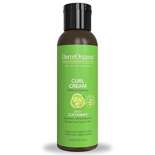 DermOrganic Curl Cream Styler - Greater Curl Separation, Bounce, Defines Curls, Tames Frizz, Humidity Control 5.1 oz Beauty & Personal Care DermOrganic