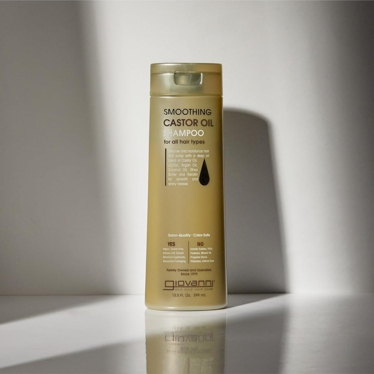 GIOVANNI Smoothing Castor Oil Shampoo, All Hair Types, Jojoba, 13.5 oz