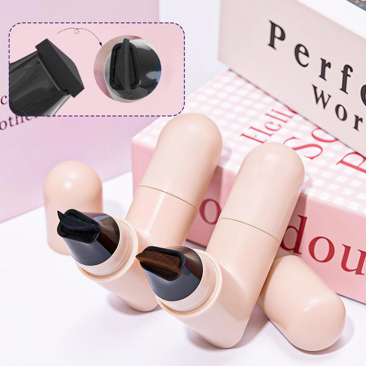 Charunee Winged Eyeliner Stamp Foldable Eye Liner Stamp, 2pc Gel Eyeliner Pencil Set Waterpoof Dual Ended Eye Stamp for Beginners,Easily Draw… Beauty & Personal Care Charunee