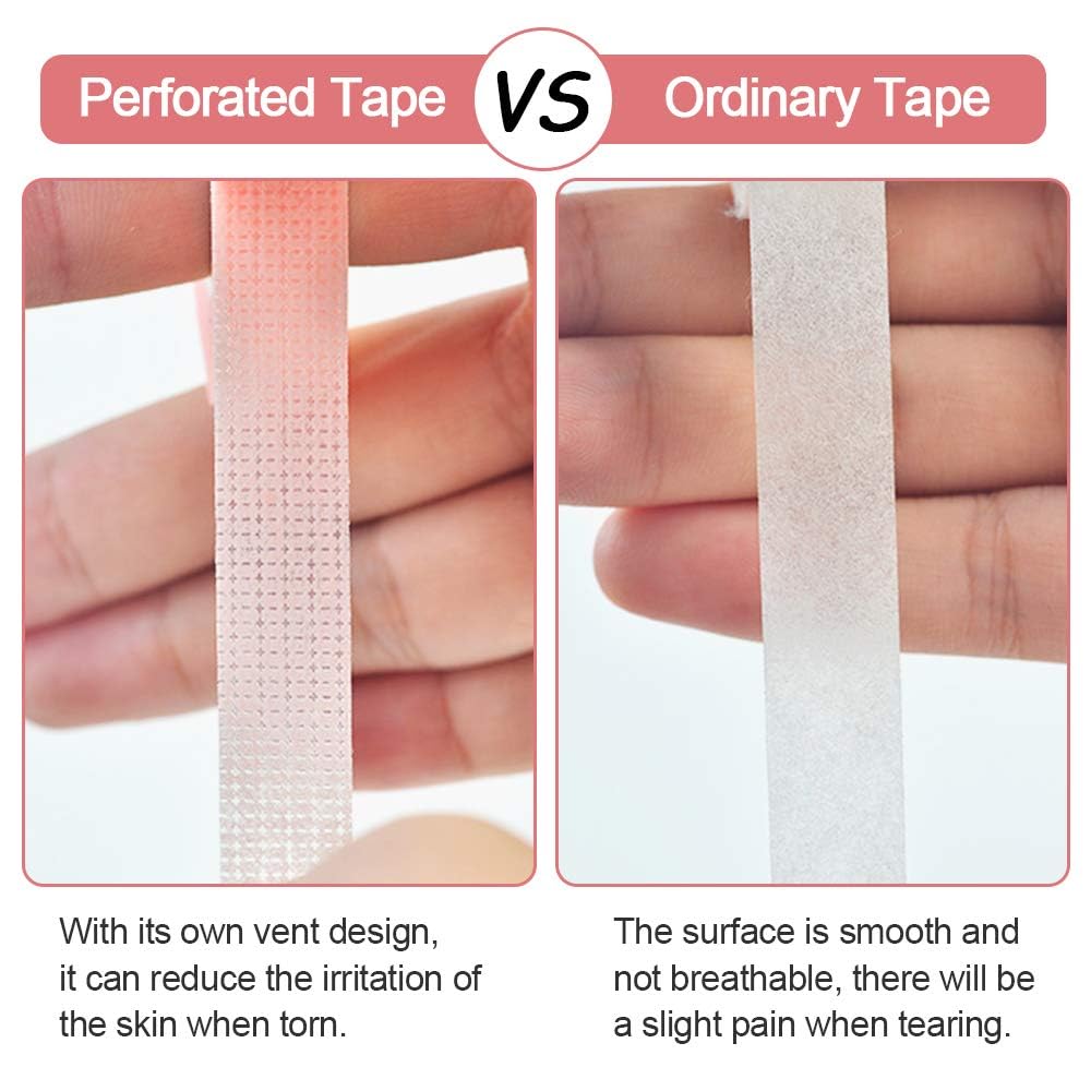 EBANKU 5 Rolls Eyelash Extensions Tape, Eye Tape for Lash Extension Breathable Micropore Fabric Tape for Eyelash Extension Supplies (9m/10 Yards) Beauty & Personal Care EBANKU