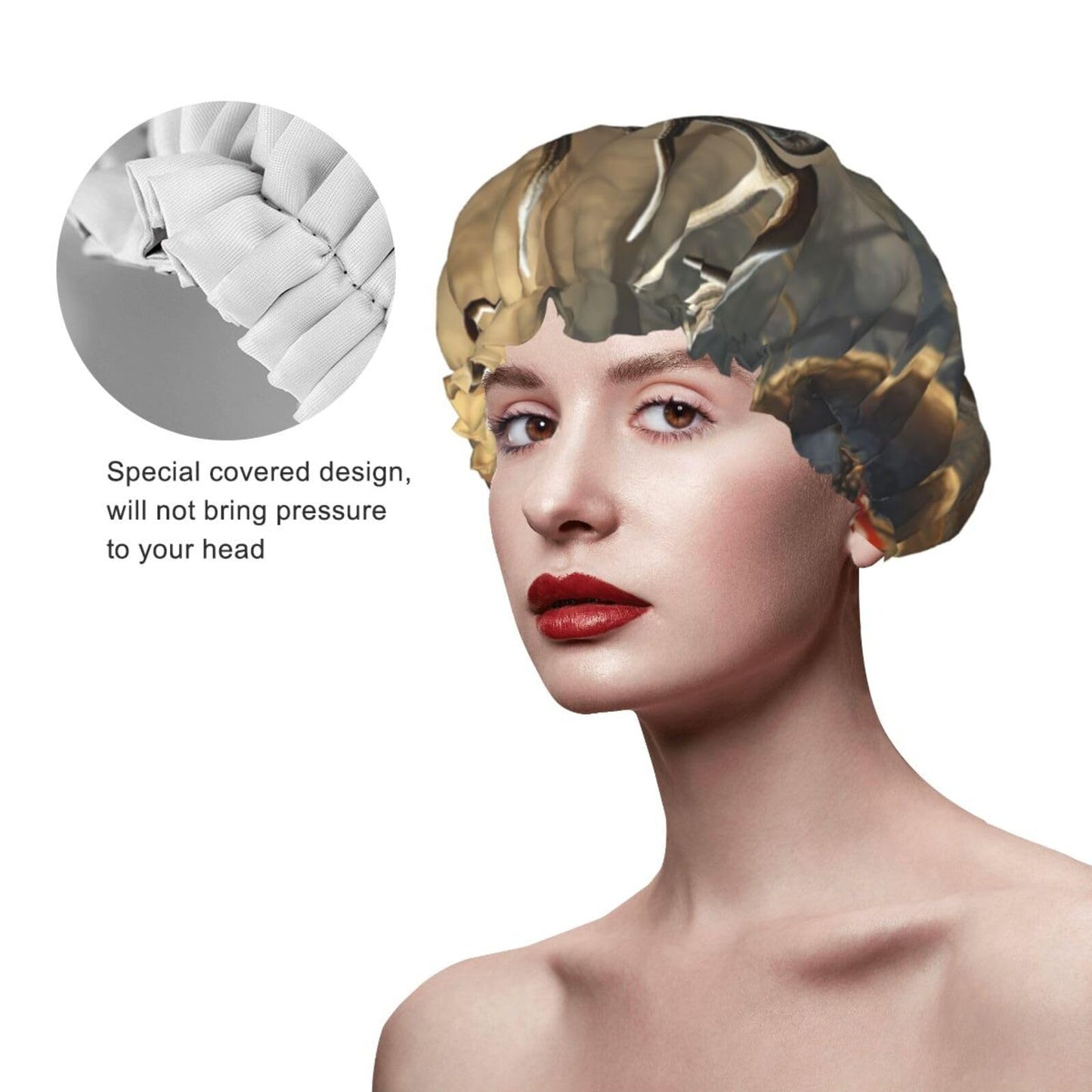 Deer Hunting Season Shower Cap For Women Reusable Double Layers Bathing Bath Cap Hair Caps Waterproof Elastic Band Ladies Spa Salon Shower Hat Hair Beauty and Personal Care GDSHJKLW