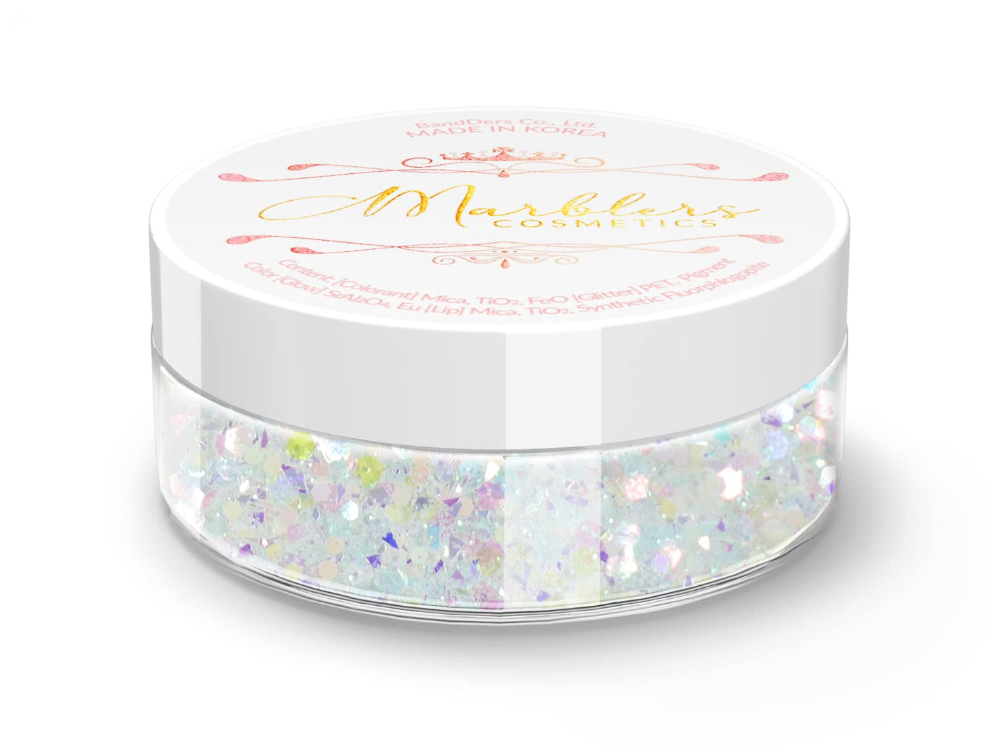 MARBLERS Mixed Shaped Face & Body Glitter [White] 0.18oz (5g) | Chunky | Chopped | Flake | Non-Toxic | Vegan | Cruelty-Free | Festival, Rave & Party Beauty & Personal Care MARBLERS