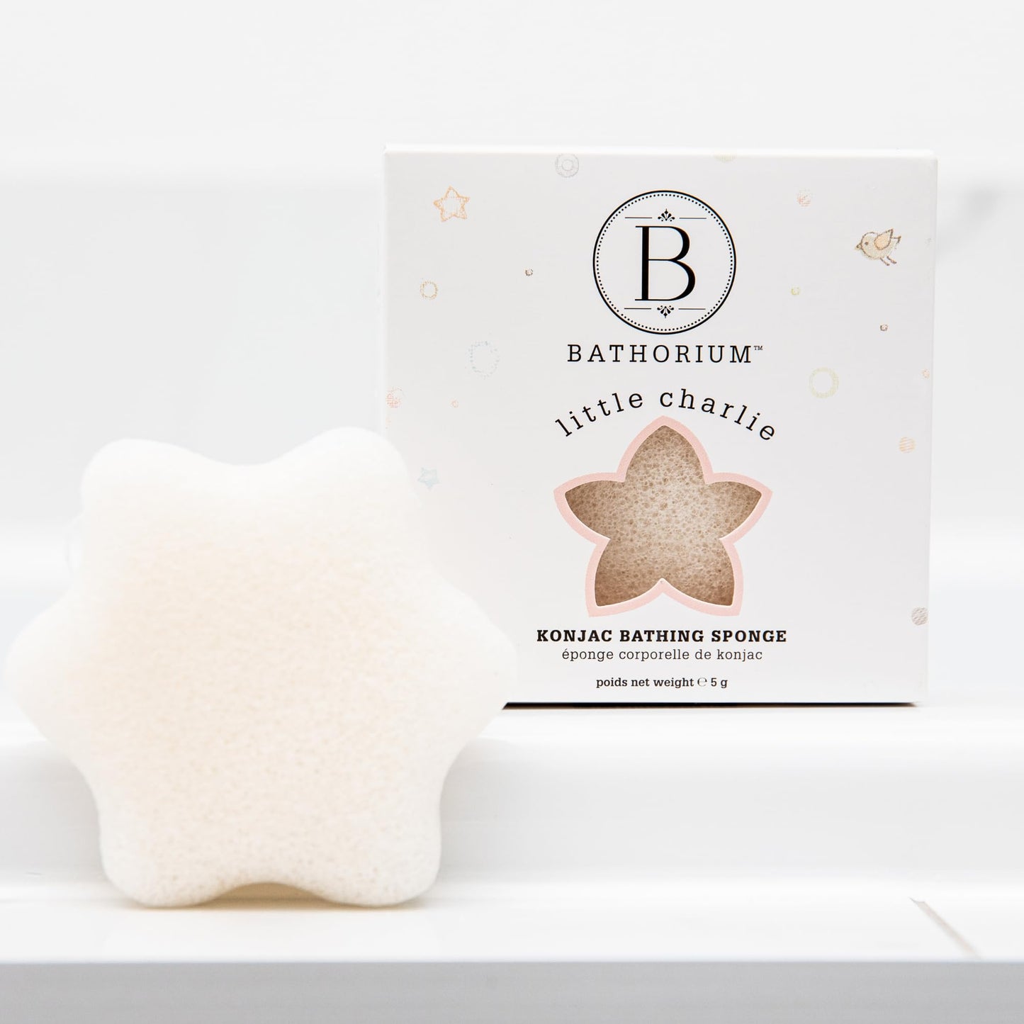 Bathorium Little Charlie Konjac Body Sponge, Gentle & Cleansing Sponge for Babies, Sensitive Skin, 100% Pure Konjac, Ideal for Daily Use, 1 Each Beauty and Personal Care Bathorium