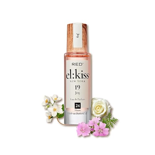 EL:KISS Roll On Perfume, Joy Inspired Joy, Eau de Parfum 12mL (.40 Fl Oz), Hydrating & Long-Lasting, Alcohol-Free & Mineral Oil-Free, Infused Beauty & Personal Care EL:KISS