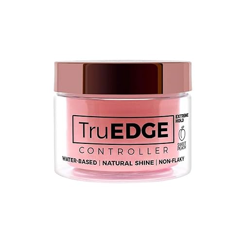 TruEDGE Controller Extreme Hold Water-Based Pomade - Ntaural Shine & Non-Flaky Scented Edge Control - Perfect for Hair-Braiding (Sweet Peach) Beauty & Personal Care Tyche