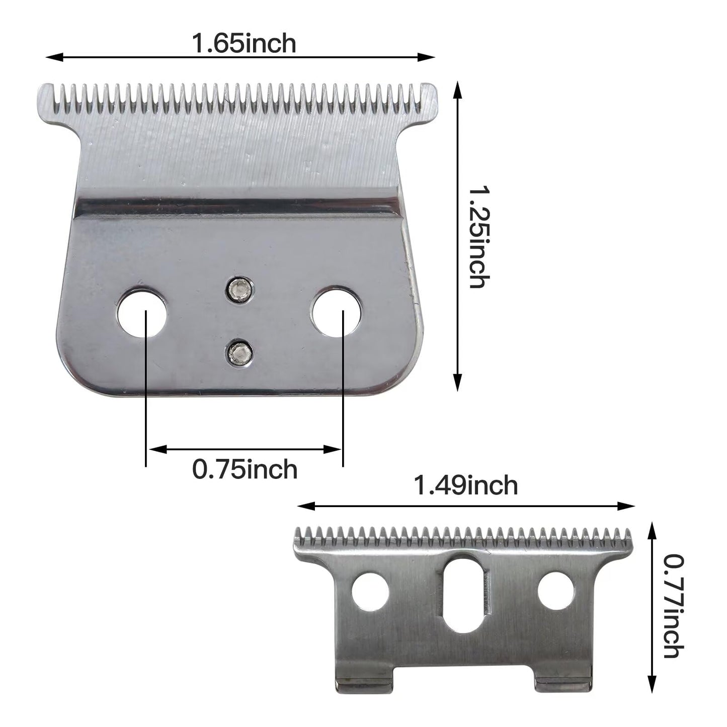 BATEMEN W Durable Replacement 2PCss #04710 Blade T Liner Clipper Fit for Andis GTX GTO GO & for Andis Blackouts & for Andis T Outliner (Silver) Beauty and Personal Care BATEMEN W