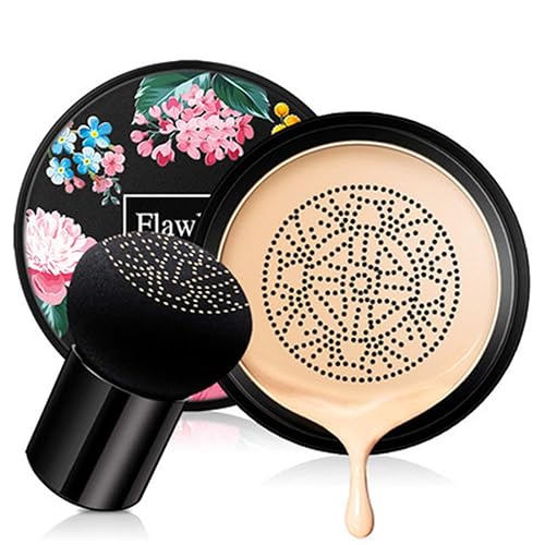 Aooba Air Cushion CC Cream Moisturizing Concealer Mushroom Head Brush Waterproof Makeup Foundation Moisture BB Cream for Women Girls (flower) Beauty & Personal Care Aooba