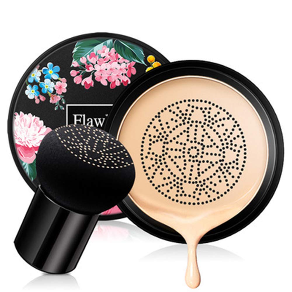 Aooba Air Cushion CC Cream Moisturizing Concealer Mushroom Head Brush Waterproof Makeup Foundation Moisture BB Cream for Women Girls (flower) Beauty & Personal Care Aooba