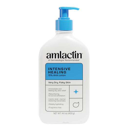 AmLactin Intensive Healing Body Lotion - Therapeutic Lotion for Extremely Dry Skin - No-Scrub Exfoliator and Moisturizer with 15% Lactic Acid AHA Beauty & Personal Care AmLactin