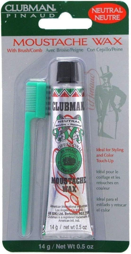 Pinaud Clubman Moustache Wax, Neutral 1/2OZ by Clubman Beauty and Personal Care Clubman