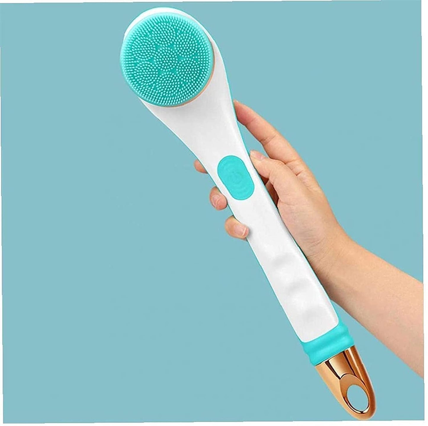 Sxdthy Shower Brush for Body,Electric Shower Brush Rechargeable Rotating Long Handle Back Scrubber Suitable for Wet or Dry Brushing (Color : Blue) Beauty and Personal Care KAnduo