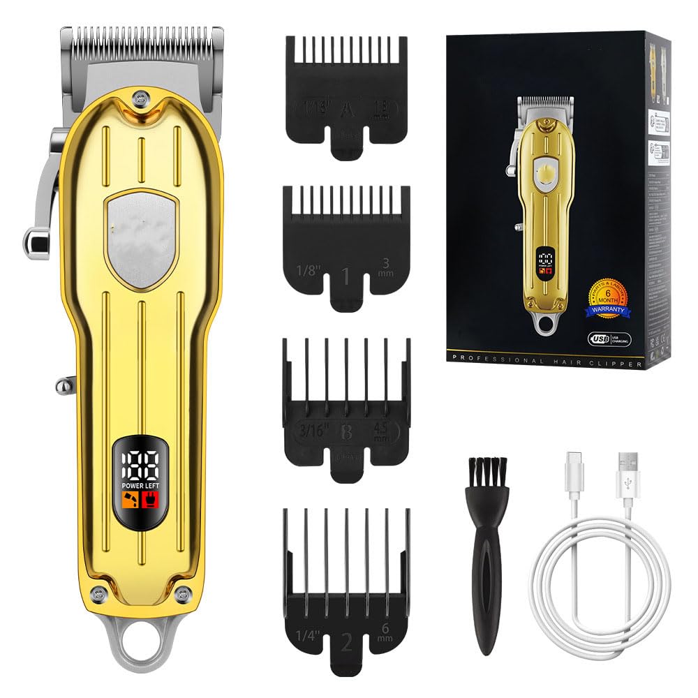 Hair Clippers for Men, Professional Cordless & Trimmer Set, Quiet, for Cutting Kit with LED Display, 4 Limit Combs, Electric Shaver for Women Home Beauty and Personal Care QDKVTNDJZ