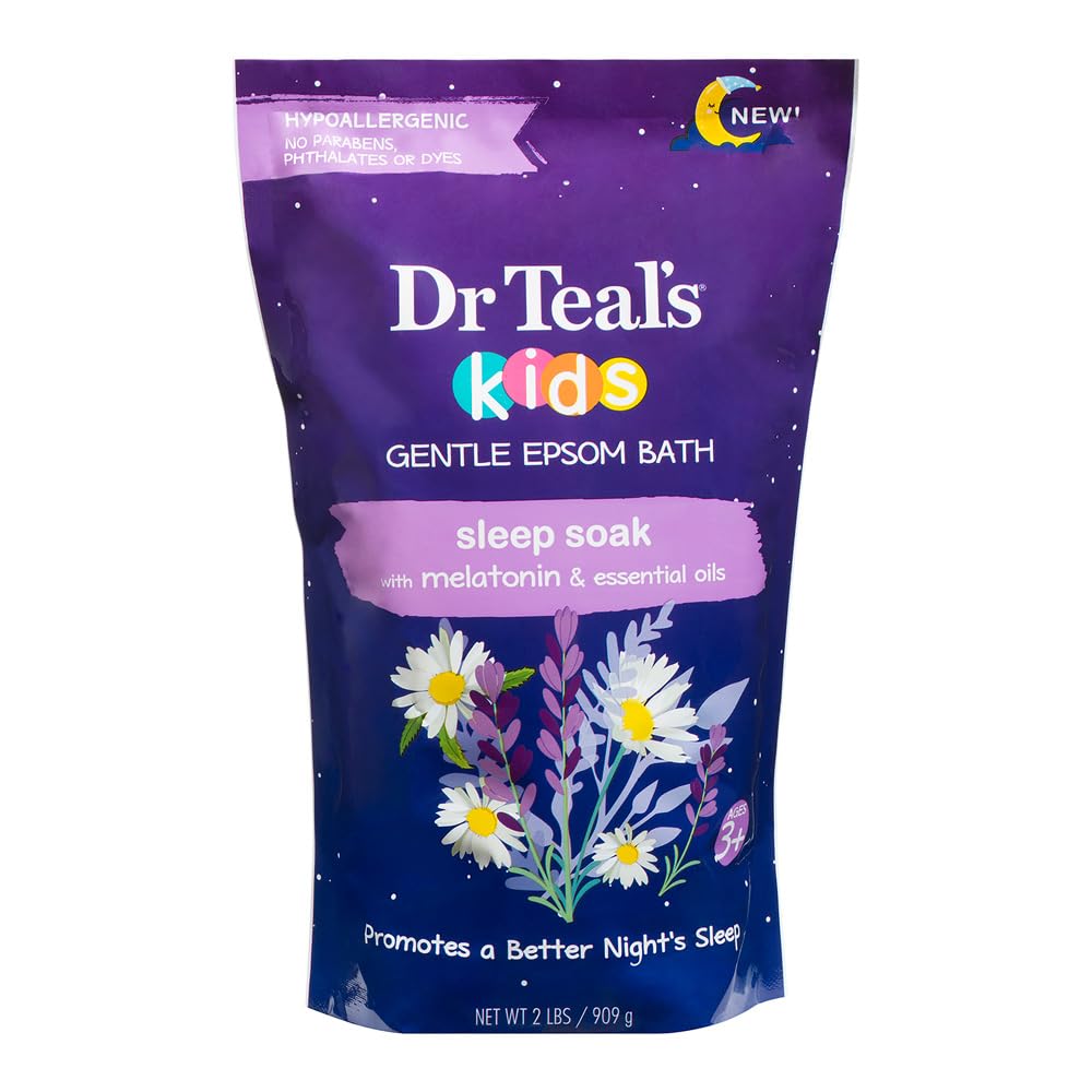 Dr Teal's Kids Gentle Epsom Bath Sleep Soak with Melatonin & Essential Oils Beauty and Personal Care Dr Teal's
