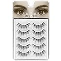 PURELEOR Natural Look Eyelashes 3D Mink Cat Eye Lash Wispies 15mm Manga Lashes 5 Pairs Soft Reusable False Eyelashes Lightweight, No Glue Included Beauty & Personal Care PURELEOR