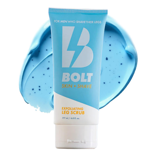 BOLT SKIN + SHAVE - Exfoliating Leg Scrub for Men with Bamboo & Coconut Extract - Fights Ingrown Hairs and Dead Skin Buildup for a Smoother Shave Beauty and Personal Care BOLT SKIN + SHAVE